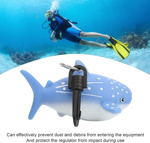Alomejor Cartoon Fish Silicone Cover Cover Regulator Holder with Clip Second Stage Protective Accessories(Whale Shark) in Saudi Arabia