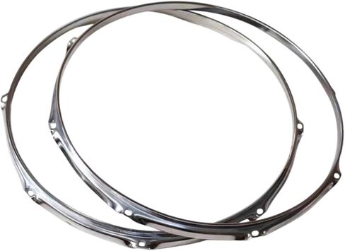 Drum Hoops for Upper and Lower 6 Hole Practical Percussion Instrument Professional Repair DIY Making Sturdy Snare Drum Batter, 16 inch in Saudi Arabia
