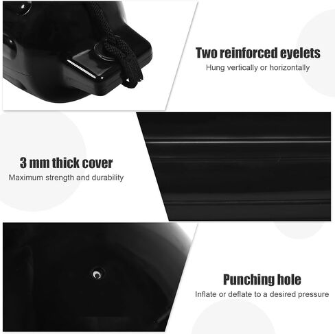 Goplus 4 Pack Marine Boat Fenders, 23" X 6.5"/ 27" X 8.5" Ribbed Twin Eyes Boat Fender with 4 Ropes & 1 Air Pump, Various Sizes & Colors, Vinyl Inflatable Boat Bumpers for Docking Pontoon Boats in Saudi Arabia