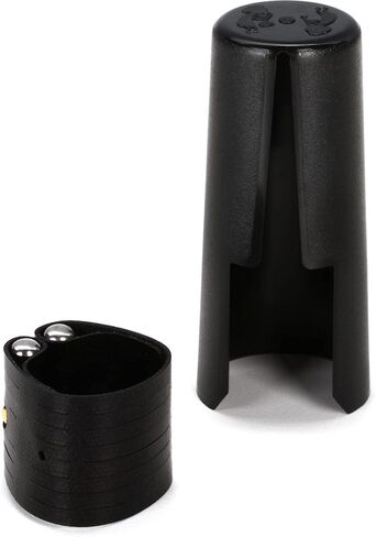 Rovner Dark Ligature and Cap for Rubber Alto Saxophone Mouthpiece - 1RL (5-pack) Bundle in Saudi Arabia