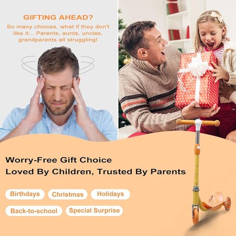 سكوتر الأطفال: سكوترات ذات 3 عجلات مضاءة بإضاءة LED للأطفال 2-5،3 مقود ارتفاع قابل للتعديل، سطح مضاد للانزلاق، سكوترات معدنية شديدة التحمل للأولاد والبنات الذين تتراوح أعمارهم بين 3-5 سنوات، حتى 110 رطل، سكوتر ركلة للأطفال الصغار 2 سنة in Kuwait