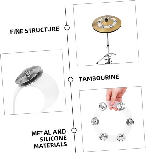 2pcs Percussion Instrument Cymbal Ring Drum Set Replacement Parts Silicone Tambourine Ring Set in Saudi Arabia