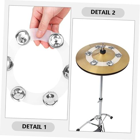 2pcs Percussion Instrument Cymbal Ring Drum Set Replacement Parts Silicone Tambourine Ring Set in Saudi Arabia