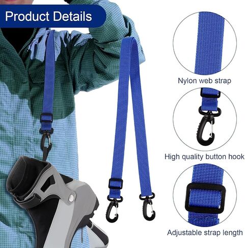4pcs Ski Boot Carrier Strap with Sport Glove Strap, Adjustable Ski Glove Wrist Leash Elastic Snowboard Boot Portable Accessory for Winter Sport (Blue) in Saudi Arabia
