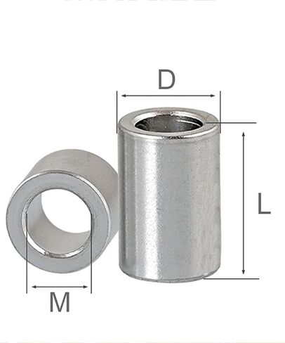 CNC Machined Aluminum Alloy Spacer Sleeves, Non-Threaded Stand-Off Washers, M3-M8 Sizes, RC Model Parts, 5-20 Pack (D16x M5 (5pcs) Length 4mm) in Saudi Arabia