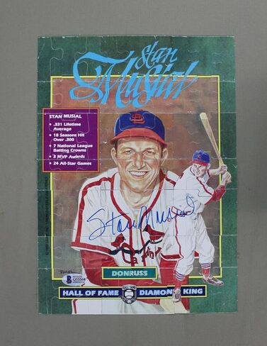 Stan Musial Autographed/Signed St Louis Cardinals 1988 Donruss Puzzle BAS 13249 - Baseball Slabbed Autographed Cards in Saudi Arabia