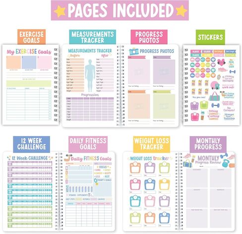Workout Journal for Women - Health and Fitness Journal, Undated Workout Log Book for Women, Health and Fitness Planner 2026, Exercise Planner Weight Loss Tracker, Exercise Log Book in Saudi Arabia