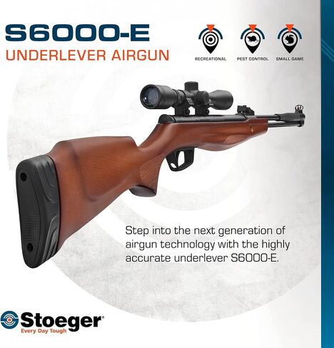 مجموعة Stoeger S6000-E - عيار 22 - خشب صلب مع مشاهد من الألياف الضوئية ومنظار 4 × 32 in Kuwait