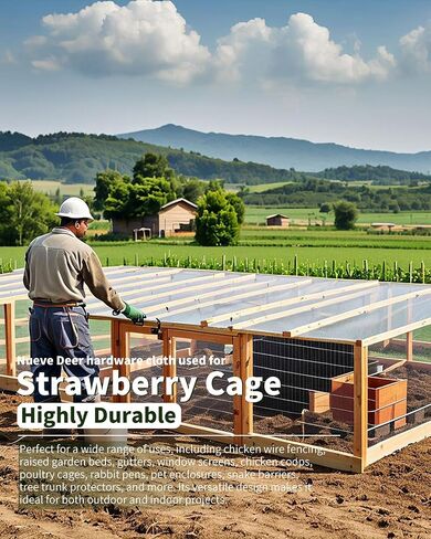 Hardware Cloth 1/2 inch 48 x 100 Ft 19 Gauge - Hot Dip Galvanized After Welding - Chicken Wire Fencing Gopher Wire Mesh Roll Garden Fence Wire Mesh Fence in Saudi Arabia