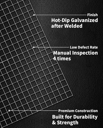 Hardware Cloth 1/2 inch 48 x 100 Ft 19 Gauge - Hot Dip Galvanized After Welding - Chicken Wire Fencing Gopher Wire Mesh Roll Garden Fence Wire Mesh Fence in Saudi Arabia