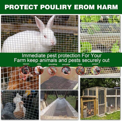 20'' x 20' Hardware Cloth 1/4 inch, 23 Gauge - Hot-dip Galvanized After Welding - Ideal for Chicken Coop, Rabbit & Snake Fences Poultry Animal Netting Cage Screen ﻿ in Saudi Arabia