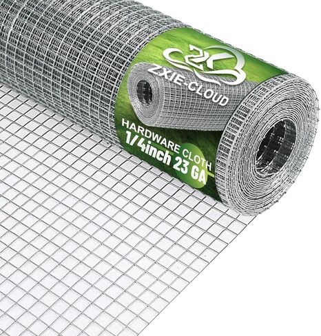 20'' x 20' Hardware Cloth 1/4 inch, 23 Gauge - Hot-dip Galvanized After Welding - Ideal for Chicken Coop, Rabbit & Snake Fences Poultry Animal Netting Cage Screen ﻿ in Saudi Arabia