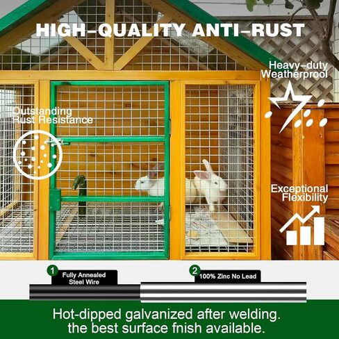 20'' x 20' Hardware Cloth 1/4 inch, 23 Gauge - Hot-dip Galvanized After Welding - Ideal for Chicken Coop, Rabbit & Snake Fences Poultry Animal Netting Cage Screen ﻿ in Saudi Arabia