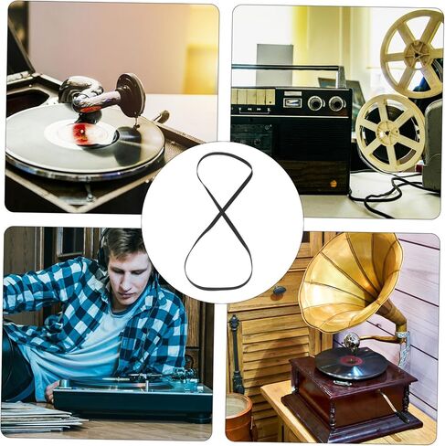 Homoyoyo Rubber Turntable Belt Phonograph Replacement Accessory for Record Players for Maintaining and Functionality in Saudi Arabia