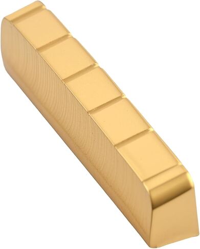 1Pcs 6 String Brass Guitar Nut Pre-Slotted Top Nut 42mm x 6mm x 7.5-8mm Compatible with Les Paul LP SG Style Electric Guitar or Acoustic Guitar Parts Replacement Gold in Saudi Arabia