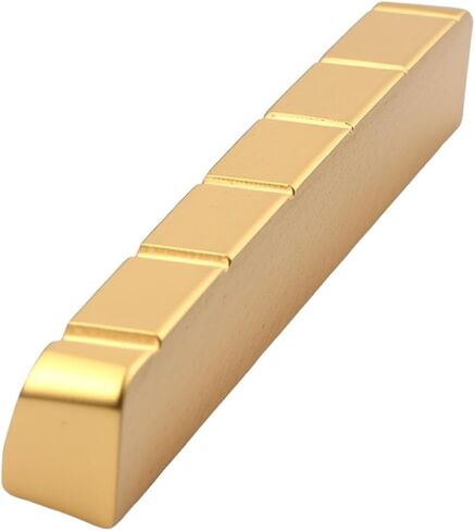 1Pcs 6 String Brass Guitar Nut Pre-Slotted Top Nut 42mm x 6mm x 7.5-8mm Compatible with Les Paul LP SG Style Electric Guitar or Acoustic Guitar Parts Replacement Gold in Saudi Arabia
