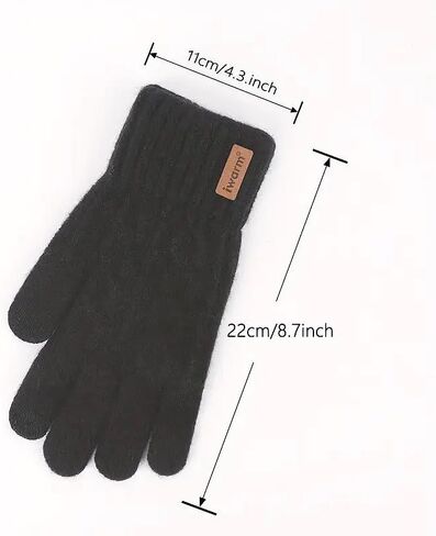 1Pair Unisex Alpaca Winte Gloves - Warm, Touchscreen Compatible,Cruise-Travel-Essentials,Christmas Gifts, Camping Essentials in Saudi Arabia