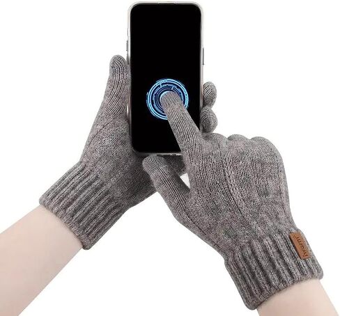 1Pair Unisex Alpaca Winte Gloves - Warm, Touchscreen Compatible,Cruise-Travel-Essentials,Christmas Gifts, Camping Essentials in Saudi Arabia
