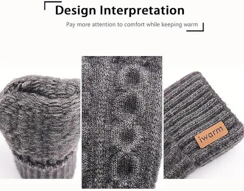 1Pair Unisex Alpaca Winte Gloves - Warm, Touchscreen Compatible,Cruise-Travel-Essentials,Christmas Gifts, Camping Essentials in Saudi Arabia