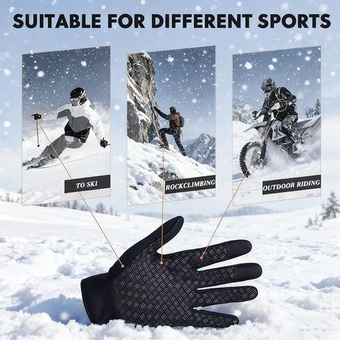 Winter Windproof Warm Waterproof Fleece Gloves, Ultimate Waterproof & Windproof Thermal Non-Slip Glove in Saudi Arabia