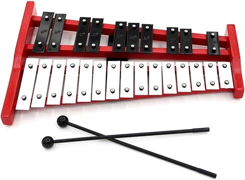Glockenspiel, 25 Tone Aluminum Plate Xylophone, Percussion Instrument With Drumsticks in Saudi Arabia