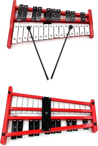 Glockenspiel, 25 Tone Aluminum Plate Xylophone, Percussion Instrument With Drumsticks in Saudi Arabia