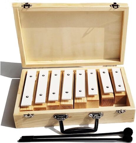 Glockenspiel, 8-tone Aluminum Plate Xylophone, Percussion Instrument With Drumsticks in Saudi Arabia