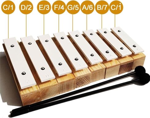 Glockenspiel, 8-tone Aluminum Plate Xylophone, Percussion Instrument With Drumsticks in Saudi Arabia