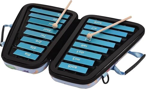 Glockenspiel,16 Note Aluminum Plate Xylophone With 2 Hammer Percussion Instruments And A Case(Withe) in Saudi Arabia