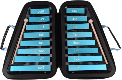 Glockenspiel,16 Note Aluminum Plate Xylophone With 2 Hammer Percussion Instruments And A Case(Withe) in Saudi Arabia