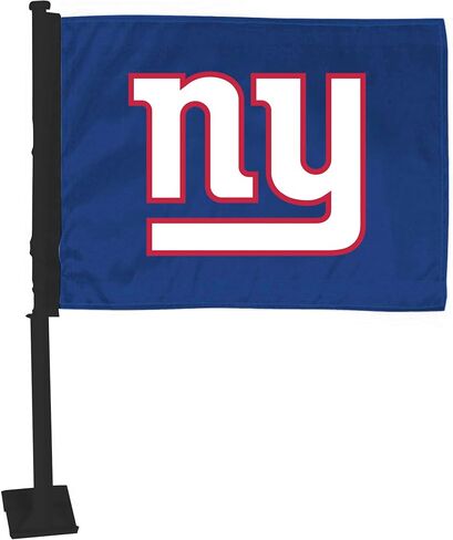 FANMATS NFL - علم سيارة نيويورك جاينتس قطعة واحدة مع عمود أسود | أزرق | 11 × 14 بوصة | شعار العمالقة الأساسي in Saudi Arabia