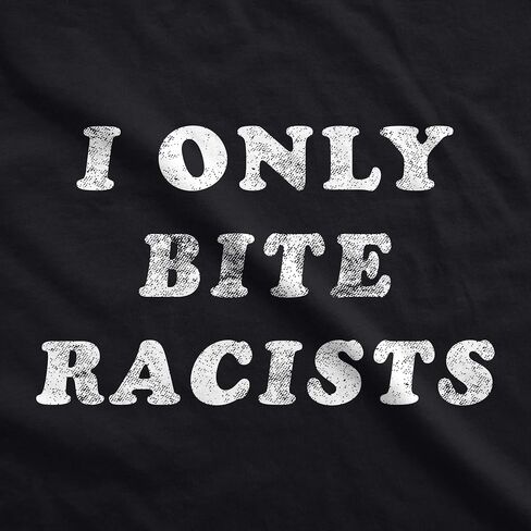 Funny Racist Dog Shirt – I Only Bite Racists Graphic Tee – Soft Cotton Clothes for Small to Extra Large Dogs – Political Pet Apparel for Protest or Statement Wear Black, L in Saudi Arabia