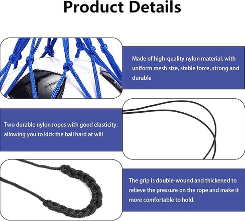 3 Packs Football Kick Trainer, Soccer Return Trainer Net Fits Ball Size 3, 4, 5, Hands-Free Football Kick Throw Solo Practice Training Aid, Adjustable Waist Belt Soccer Ball Trainer Net in Saudi Arabia