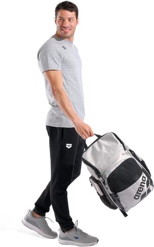 ARENA One Go Backpack Swimming Athlete Sports Gym Rucksack Multisport Daypack Medium Size Training Gear Equipment Swim Bag for Men and Women, 35 Liters, Ice in Saudi Arabia