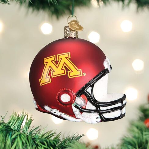Old World Christmas University of Minnesota Golden Gophers Glass Blown Ornaments for Christmas Tree Beanie in Saudi Arabia