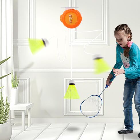 Self Study Badminton Trainer Single-Player Practice Robot Shuttlecock Rebound Professional Stretch Badminton Training Tool in Saudi Arabia