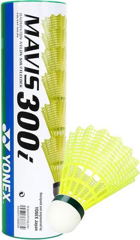 YONEX Mavis 300 Shuttlecocks (6 في كل أنبوب)، أصفر، متوسط in Saudi Arabia
