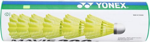 YONEX Mavis 300 Shuttlecocks (6 في كل أنبوب)، أصفر، متوسط in Saudi Arabia