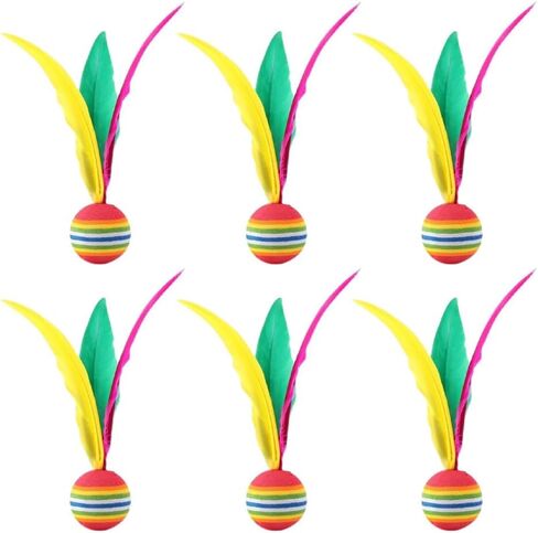 6pcs Led Birdies Badminton Toy Set Nylon Glow in The Dark Light Up Birdie Balls for Boys and Girls for Outdoor Indoor Sports in Kuwait