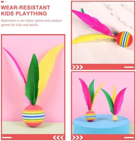 6pcs Led Birdies Badminton Toy Set Nylon Glow in The Dark Light Up Birdie Balls for Boys and Girls for Outdoor Indoor Sports in Kuwait