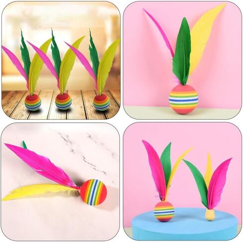 6pcs Led Birdies Badminton Toy Set Nylon Glow in The Dark Light Up Birdie Balls for Boys and Girls for Outdoor Indoor Sports in Kuwait