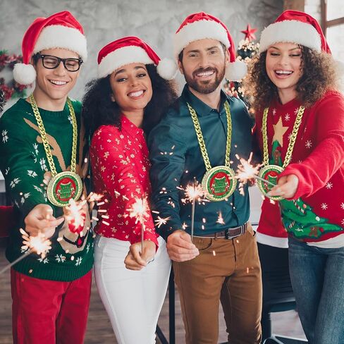 Ugly Sweater Awards 6 x 5.2 Inches Christmas Ugly Sweater Trophy Christmas Contest Award Medals for Women Men Family Xmas Party Decoration Prize Gift in Saudi Arabia