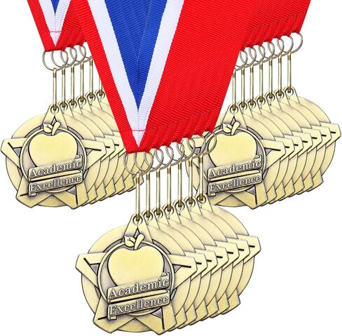 Quelay 30 Pcs 2 Inches Award Medals Bulk Medals Bulk with Neck Ribbons Metal Trophy Award Prize Gift for Tournaments, Competitions, Party, Kids and Adults in Saudi Arabia