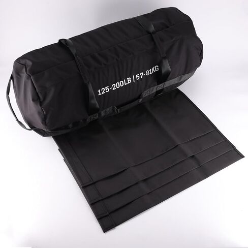 Garvee Sandbag for Fitness Weights Training,5-200 LBS Adjustable Weighted SandBag for Strength Powerlifting Running Home Gym Exercise,Black in Saudi Arabia