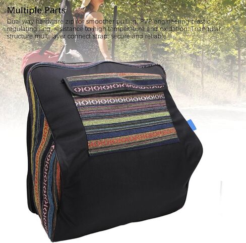 Accordion Backpack, Cotton Fabric, Water Proof, 48-120 Bass, with Adjustable Shoulder Straps, Front Zip Pocket for Accessories, for Travel Performance in Saudi Arabia