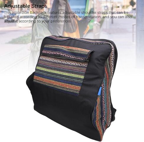 Accordion Backpack, Cotton Fabric, Water Proof, 48-120 Bass, with Adjustable Shoulder Straps, Front Zip Pocket for Accessories, for Travel Performance in Saudi Arabia