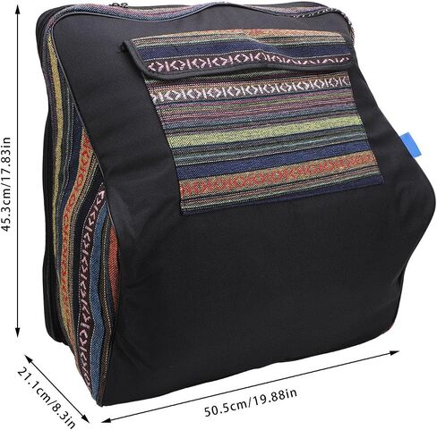 Accordion Backpack, Cotton Fabric, Water Proof, 48-120 Bass, with Adjustable Shoulder Straps, Front Zip Pocket for Accessories, for Travel Performance in Saudi Arabia