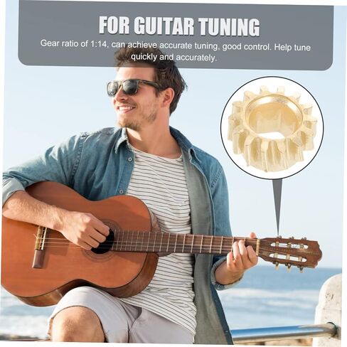 HANABASS 12pcs Guitar Tuning Pegs Gears Gear Ratio 1:14 Hexagonal Hole Tuning Keys for Acoustic and Electric Guitars Sturdy in Saudi Arabia