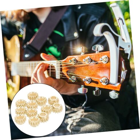 HANABASS 12pcs Guitar Tuning Pegs Gears Gear Ratio 1:14 Hexagonal Hole Tuning Keys for Acoustic and Electric Guitars Sturdy in Saudi Arabia