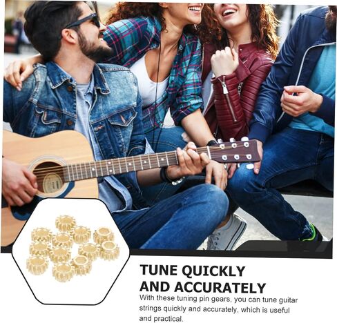 HANABASS 12pcs Guitar Tuning Pegs Gears Gear Ratio 1:14 Hexagonal Hole Tuning Keys for Acoustic and Electric Guitars Sturdy in Saudi Arabia